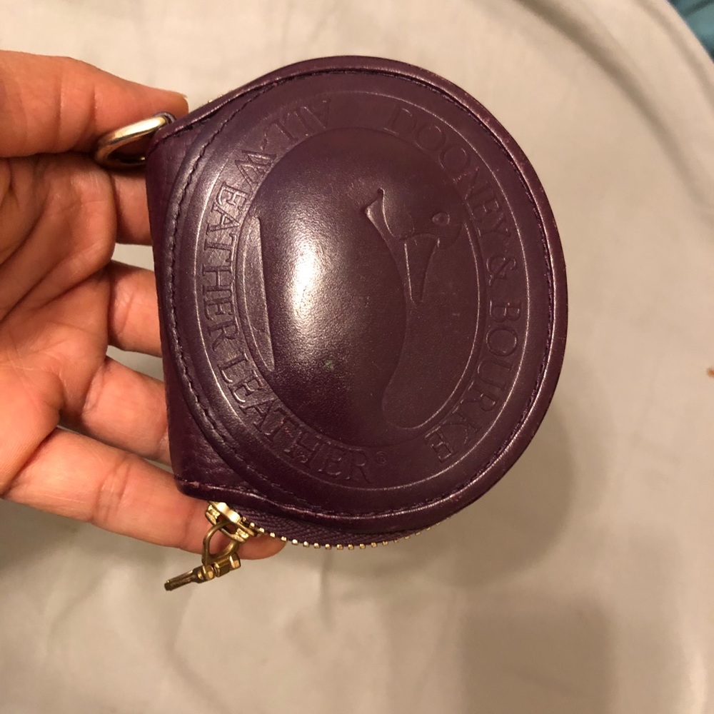 Dooney & bourke coin purse maroon color vintage